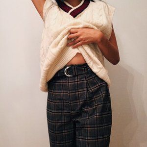 Plaid Brown Trousers
